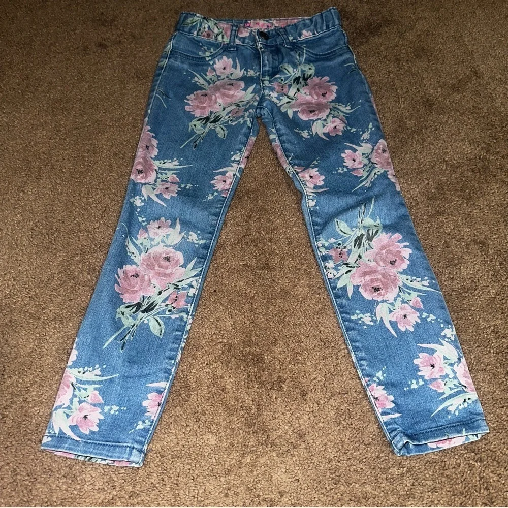 The Children's Place Jeans w/Pink Floral Design PM6